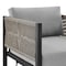 Armen Living Cuffay Outdoor Patio Swivel Glider Lounge Chair in Black Aluminum with Gray Cushions 840254332454 - alternate 10
